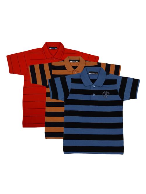 pack of 3 multi colored cotton t-shirt - 17297323 - Very Small Image - 1