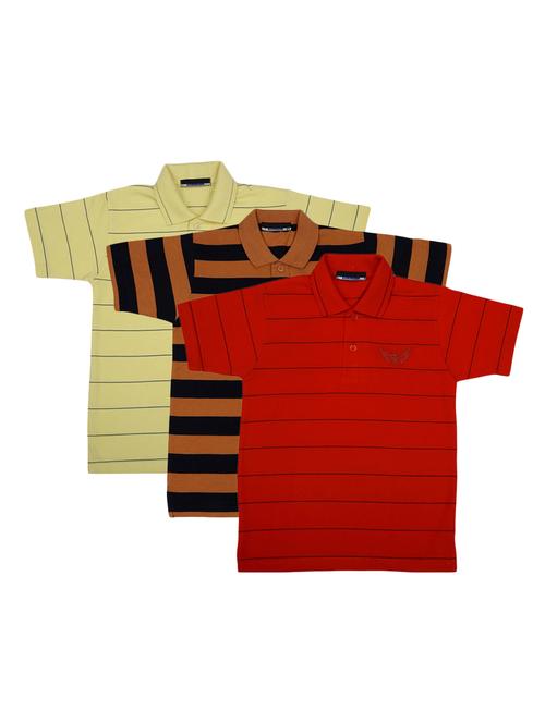 pack of 3 multi colored cotton t-shirt - 17297343 - Very Small Image - 1