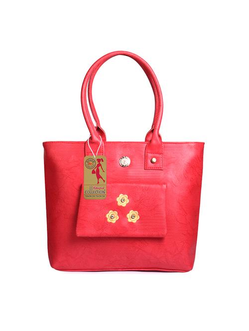 red leatherette (pu) handbag - 17297536 - Very Small Image - 1