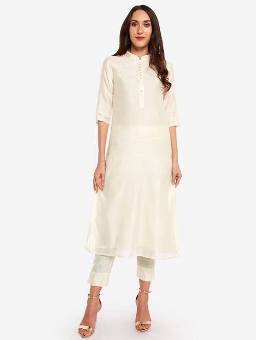 solid kurta pant set - 17298069 - Very Small Image - 1