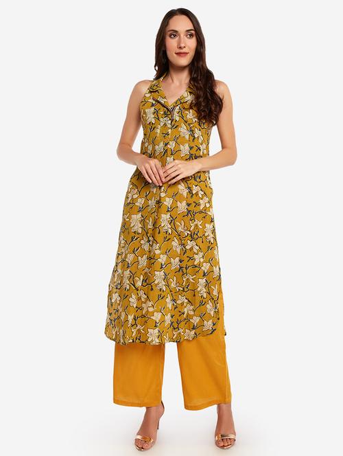 floral high-low kurta - 17298117 - Very Small Image - 1