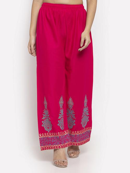 floral printed flared palazzo - 17298364 - Very Small Image - 1