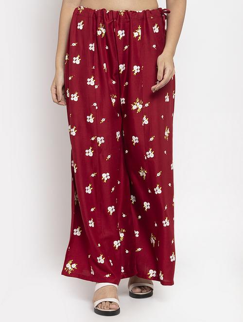 floral flared palazzo - 17298386 - Very Small Image - 1