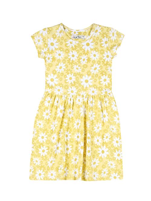 yellow cotton blend frock - 17298601 - Very Small Image - 1
