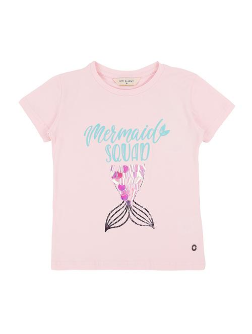 pink cotton blend regular tops & tee - 17298695 - Very Small Image - 1