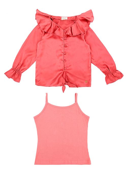 orange polyester regular tops & tee - 17298713 - Very Small Image - 1