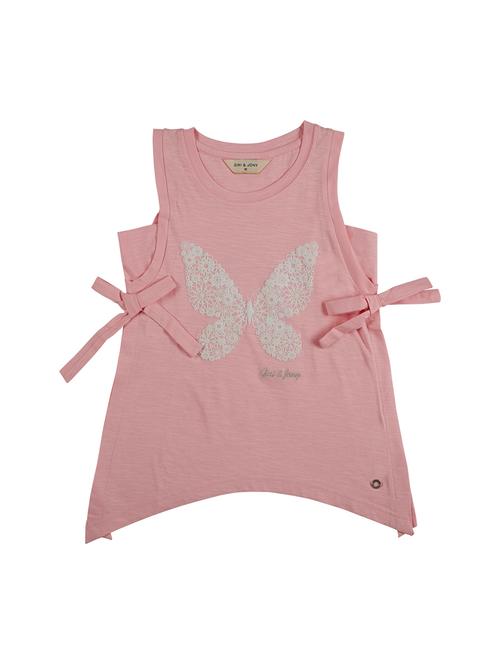 pink cotton regular tops & tee - 17298956 - Very Small Image - 1
