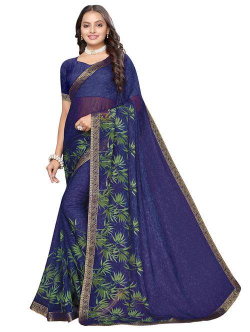 floral bordered saree - 17299210 - Very Small Image - 1