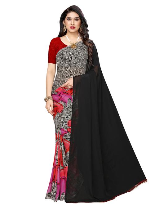 animal print saree with blouse - 17299217 - Very Small Image - 1