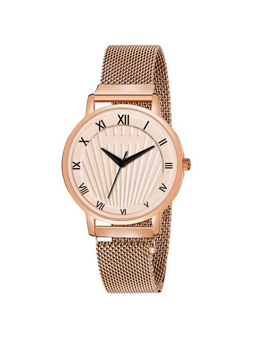 magnetic strap styish luxury analog watch for women and girls (rose gold) - 17299392 - Very Small Image - 1