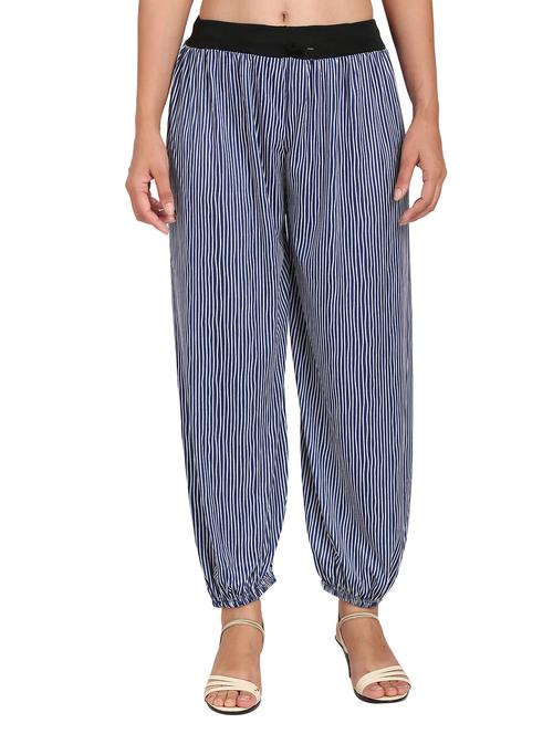 drawstring waist harem trouser - 17299530 - Very Small Image - 1