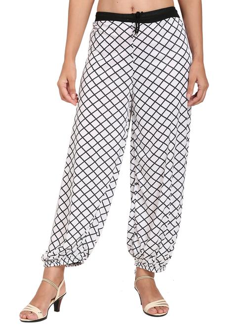drawstring waist harem trouser - 17299535 - Very Small Image - 1