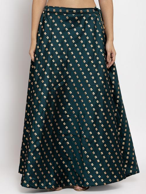 self design flared skirt - 17299701 - Very Small Image - 1