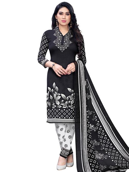 printed straight pant unstitched suit - 17300599 - Very Small Image - 1