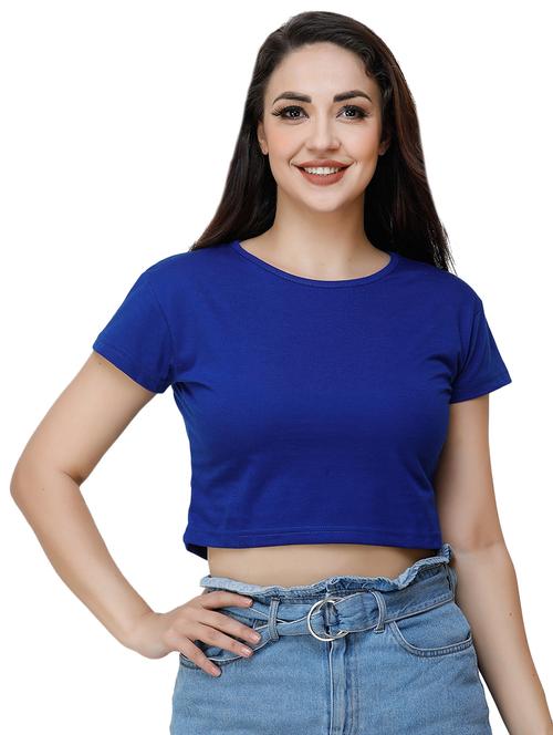 round neck crop top - 17300616 - Very Small Image - 1