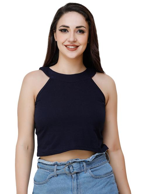 halter neck crop top - 17324085 - Very Small Image - 1