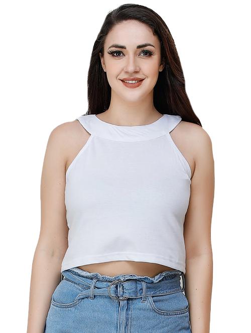 halter neck crop top - 17324087 - Very Small Image - 1