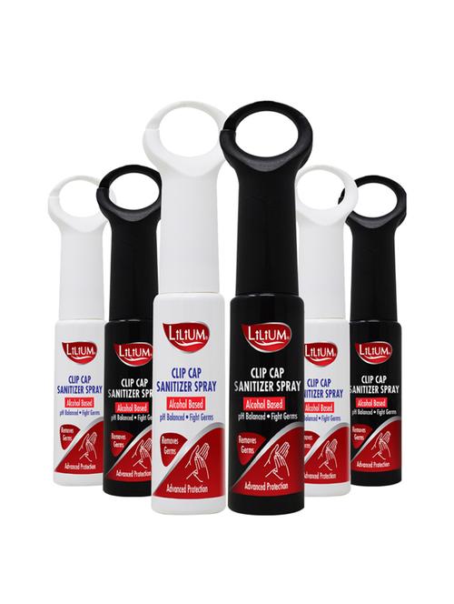 lilium clip cap sanitizer spray with liquid, use to press door-bell, elevator buttons, pack of 6 - 17324317 - Very Small Image - 1