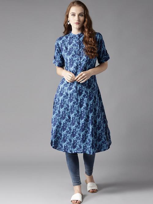 abstract print a-line kurta - 17324443 - Very Small Image - 1