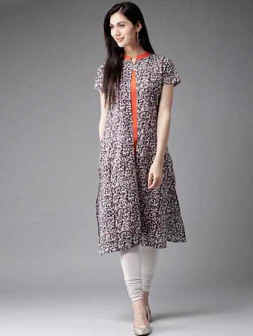 floral print layered kurta - 17324455 - Very Small Image - 1