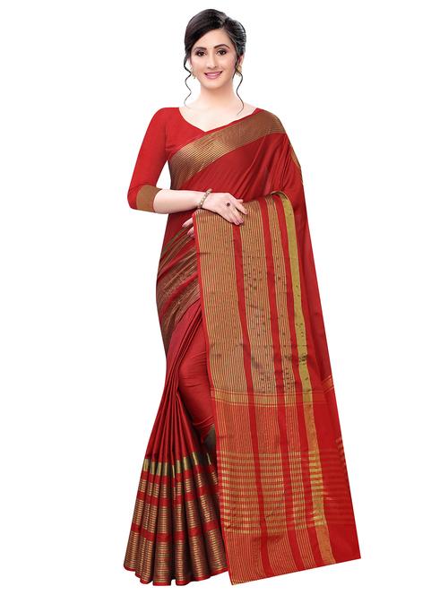solid woven saree - 17324580 - Very Small Image - 1