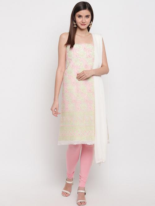 chikankari unstitched suit - 17324635 - Very Small Image - 1