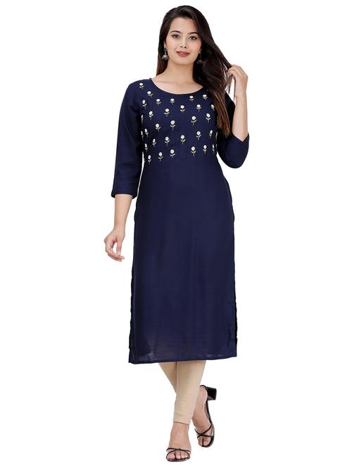 women's straight kurta - 17324793 - Very Small Image - 1