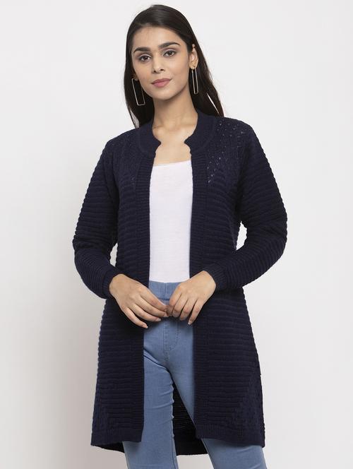 dark blue acrylic cardigan - 17325009 - Very Small Image - 1