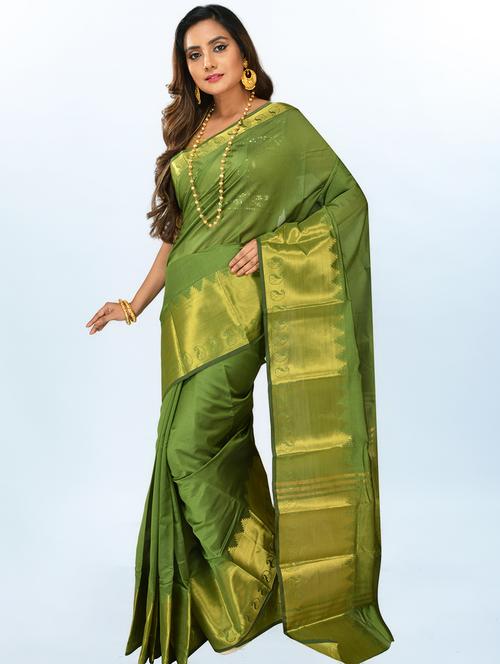 zari solid saree - 17326561 - Very Small Image - 1
