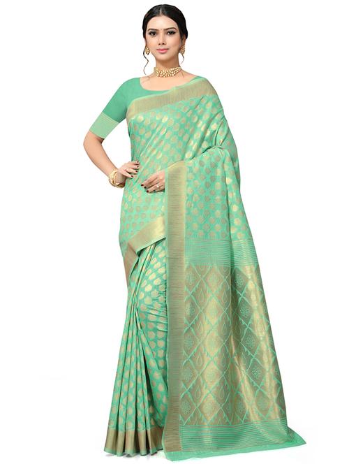 jacquard woven saree - 17326774 - Very Small Image - 1