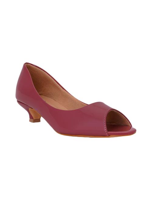 pink pu slip on pumps - 17326838 - Very Small Image - 1