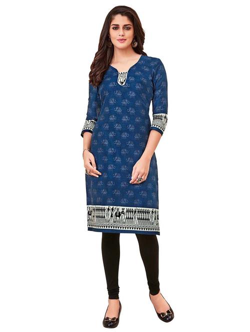conversational print straight kurta - 17328186 - Very Small Image - 1