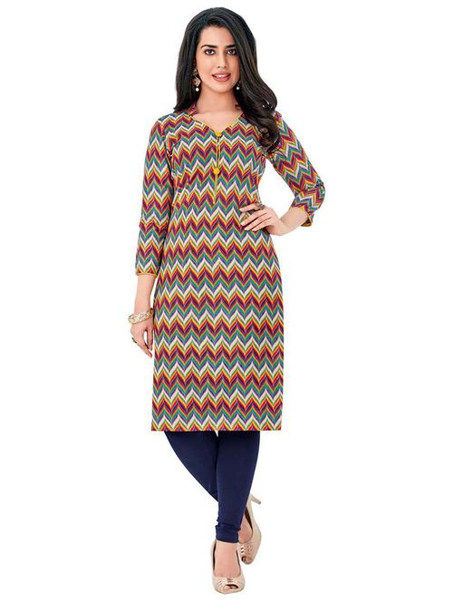 printed straight kurta - 17328247 - Very Small Image - 1