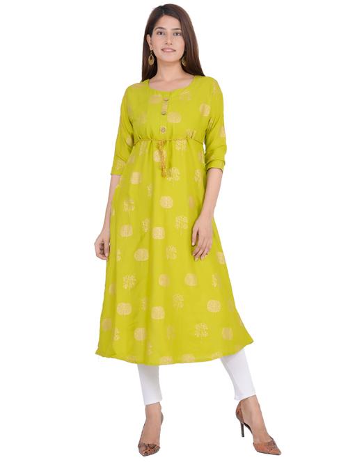 foil print a-line kurta - 17332818 - Very Small Image - 1