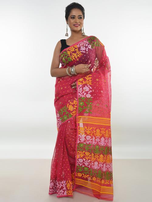 self design jamdani saree - 17332910 - Very Small Image - 1