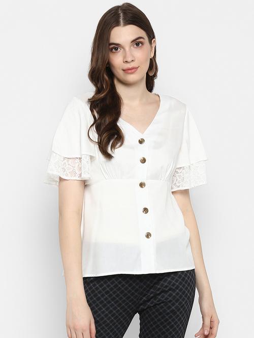 layered sleeves button up top - 17333030 - Very Small Image - 1