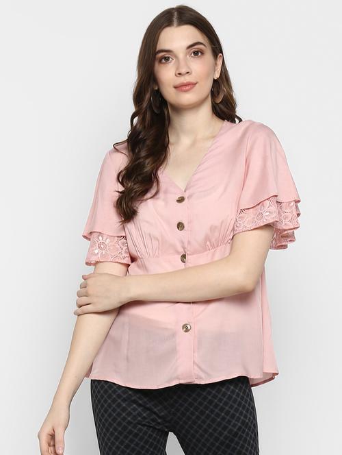 layered sleeves button up top - 17333031 - Very Small Image - 1