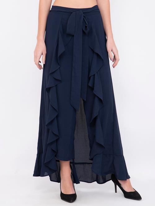 tie front ruffled palazzo - 17333540 - Very Small Image - 1