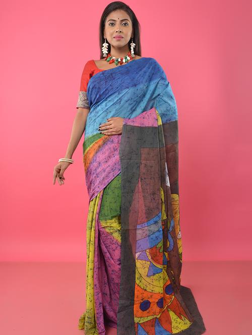 abstract handloom saree - 17333745 - Very Small Image - 1
