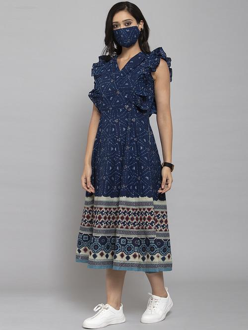 frill detail a-line dress - 17334271 - Very Small Image - 1