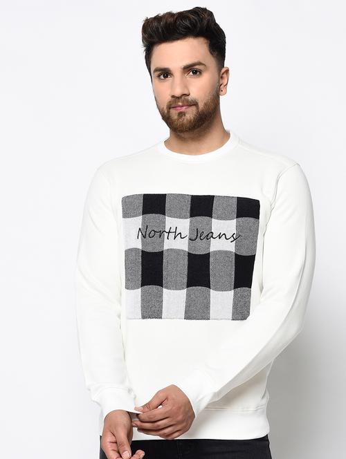 white chest print sweatshirt - 17334980 - Very Small Image - 1