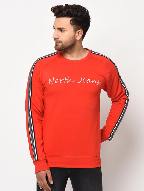 orange printed taped sweatshirt - 17334985 - Very Small Image - 1