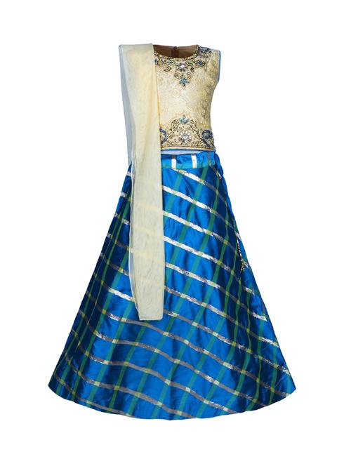 light blue embroidered lehnga choli - 17335010 - Very Small Image - 1