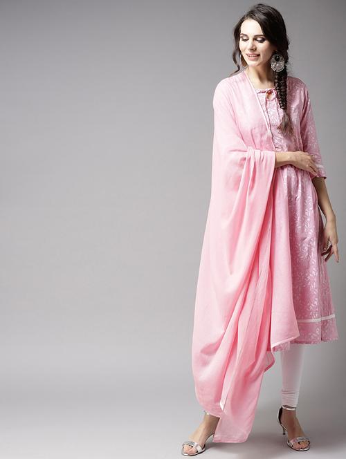 floral print kurta churidaar set - 17335775 - Very Small Image - 1