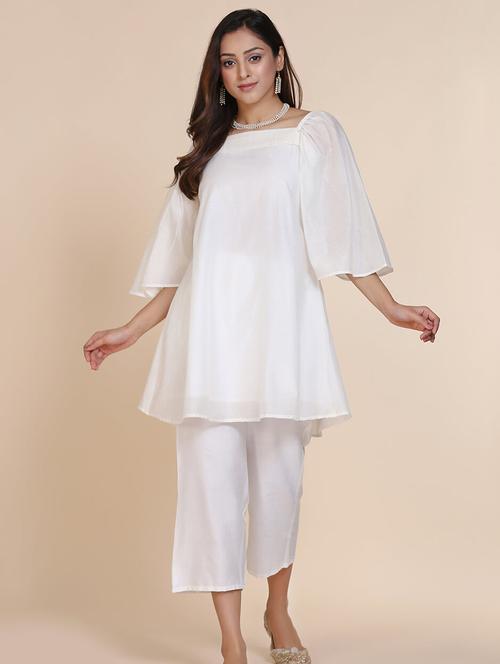 solid a-line kurta - 17335914 - Very Small Image - 1