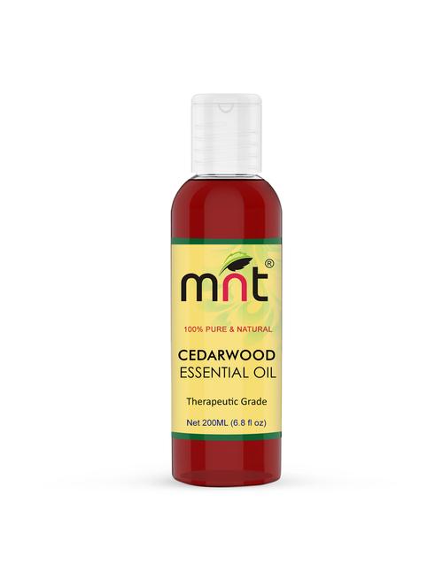 mnt cedarwood essential oil 100% pure, natural & therapeutic grade for skin, hair & aromatherapy, 200ml - 17335920 - Very Small Image - 1