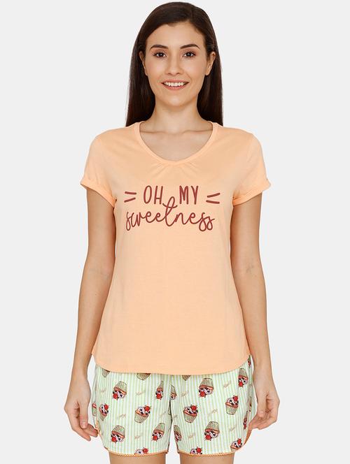round neck tee with shorts set - 17336157 - Very Small Image - 1