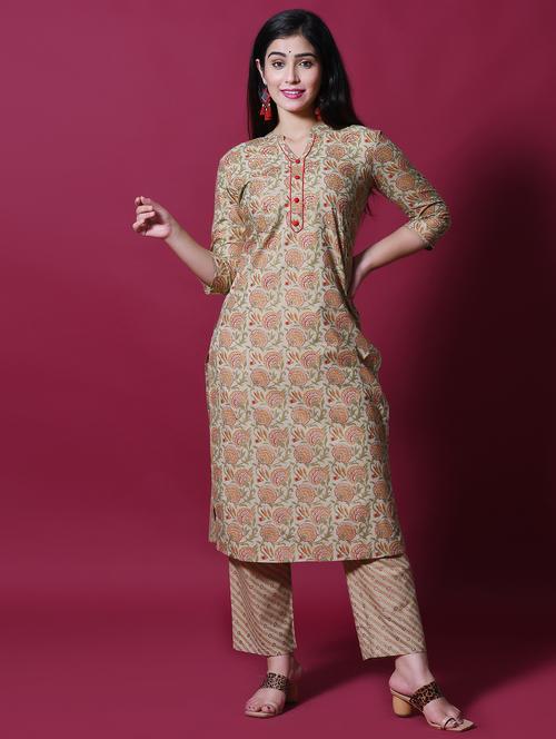 printed kurta pant set - 17336579 - Very Small Image - 1