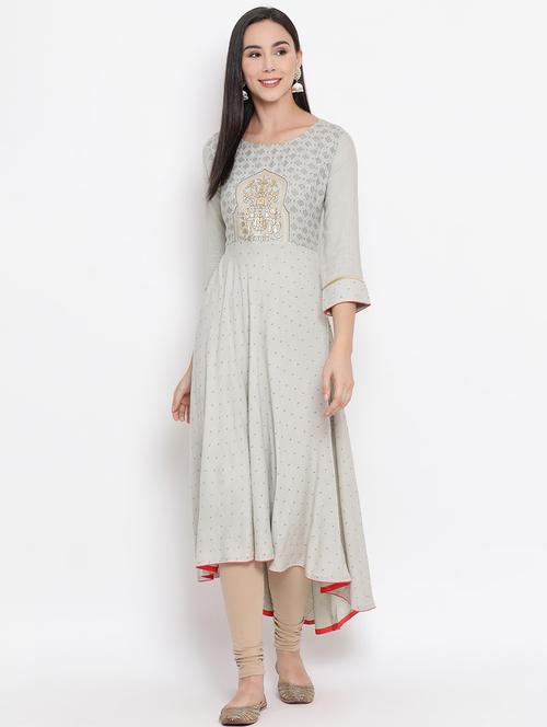 printed high-low kurta - 17336591 - Very Small Image - 1