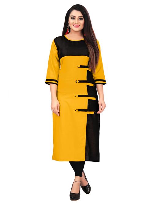 color block straight kurta - 17336793 - Very Small Image - 1